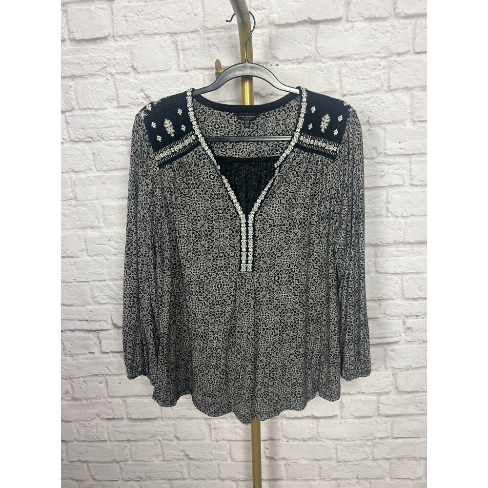 Lucky Brand Printed Women Long Sleeve Blouse